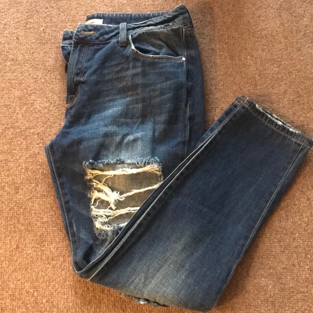 Ripped denim jeans